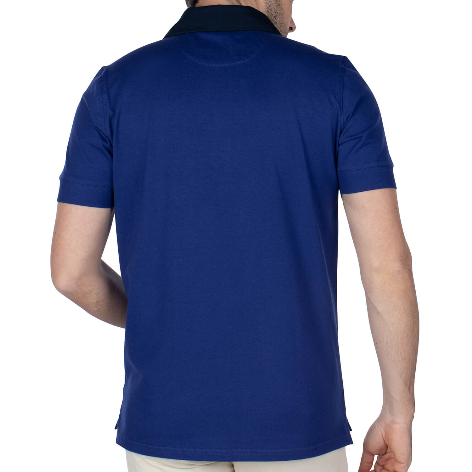 Polo basic rugby Blue - back view - Shilton