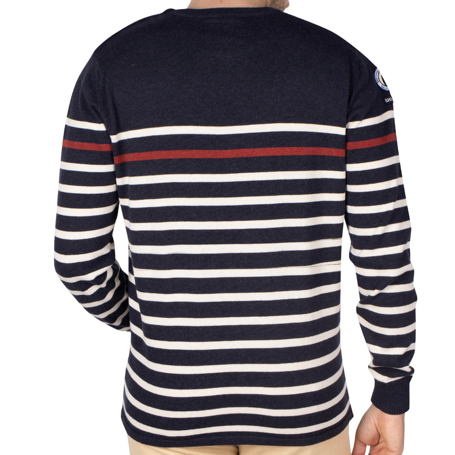 Ocean race Navy sweater - back view - Shilton