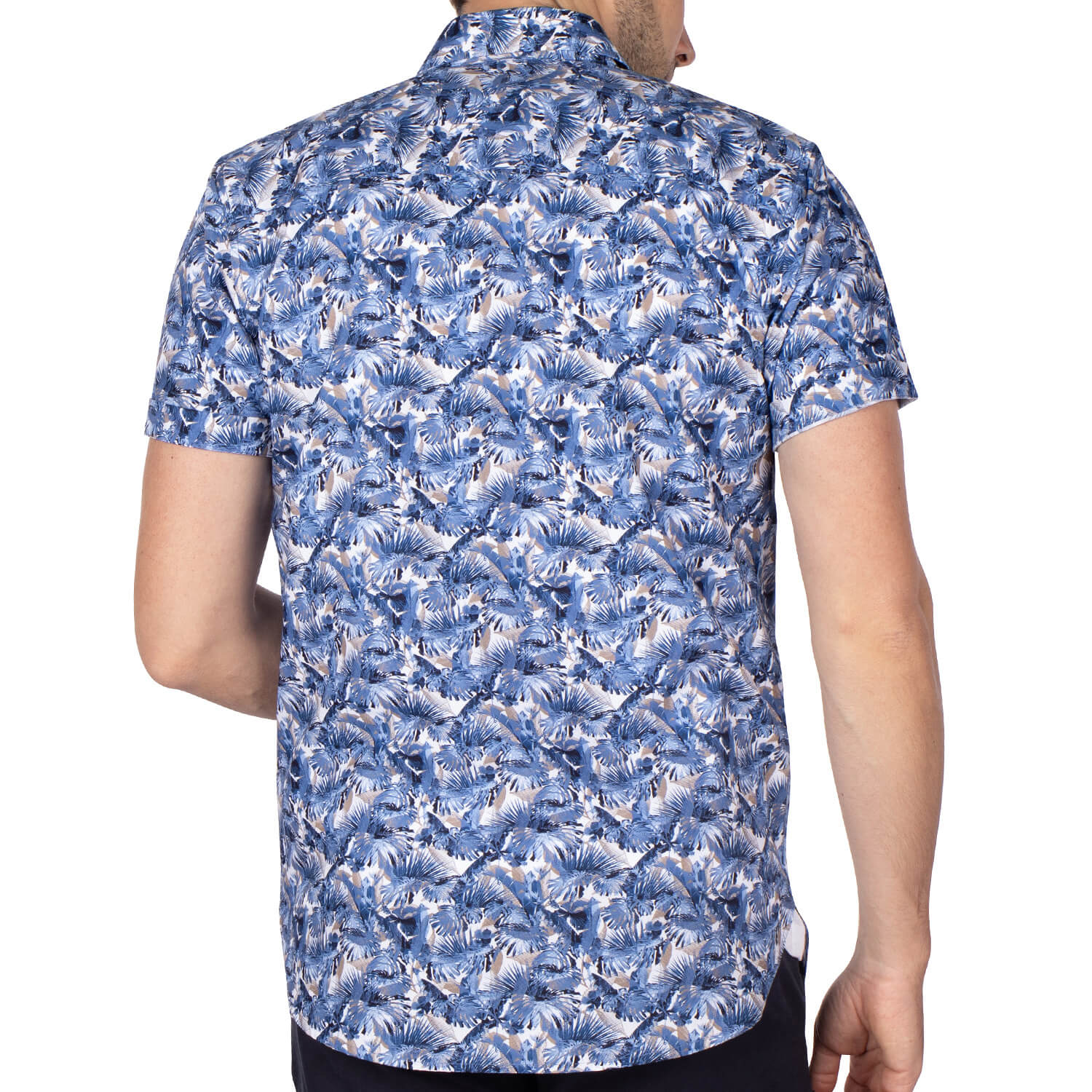 White floral shirt - back view - Shilton