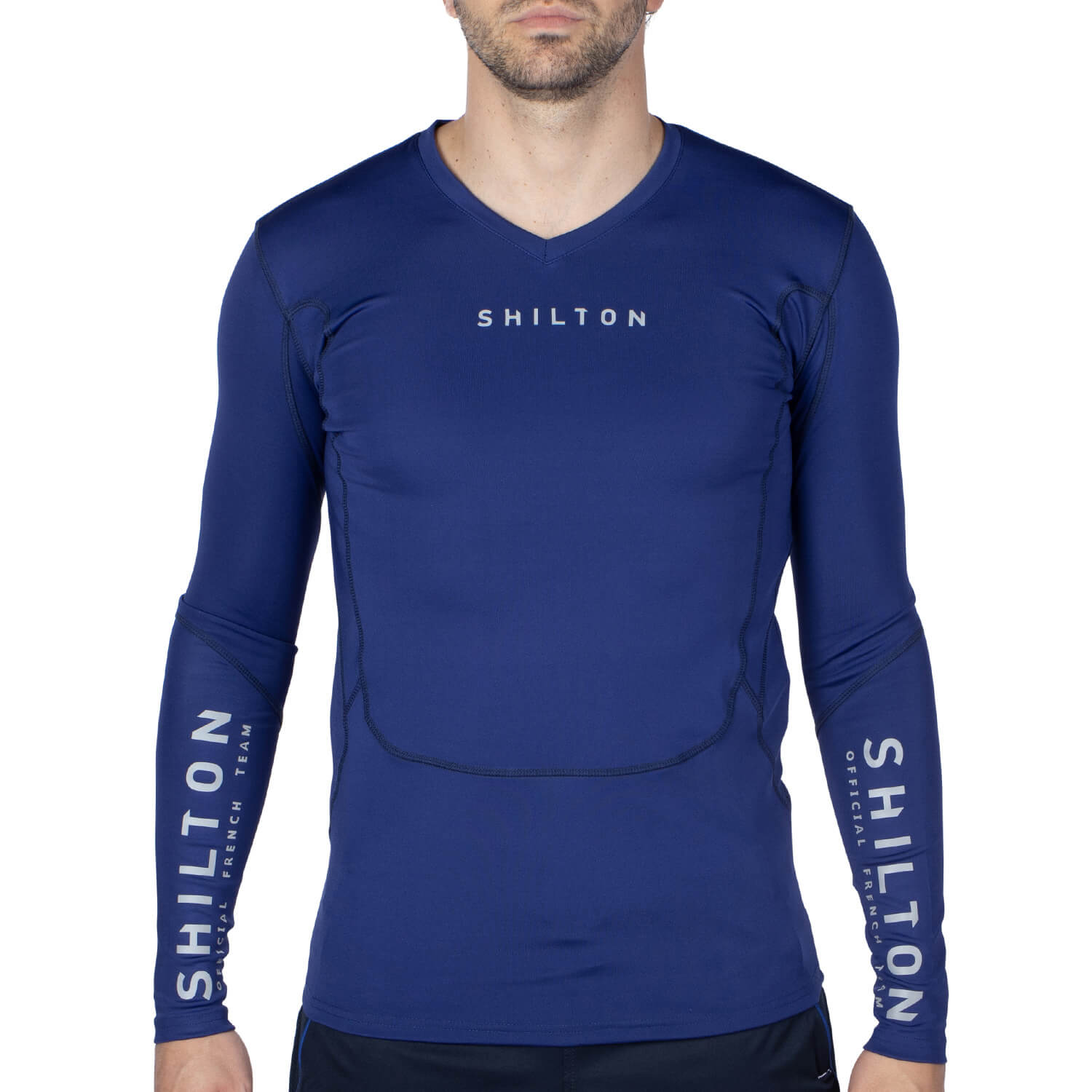 Blue long-sleeve compression T-shirt - Shilton
