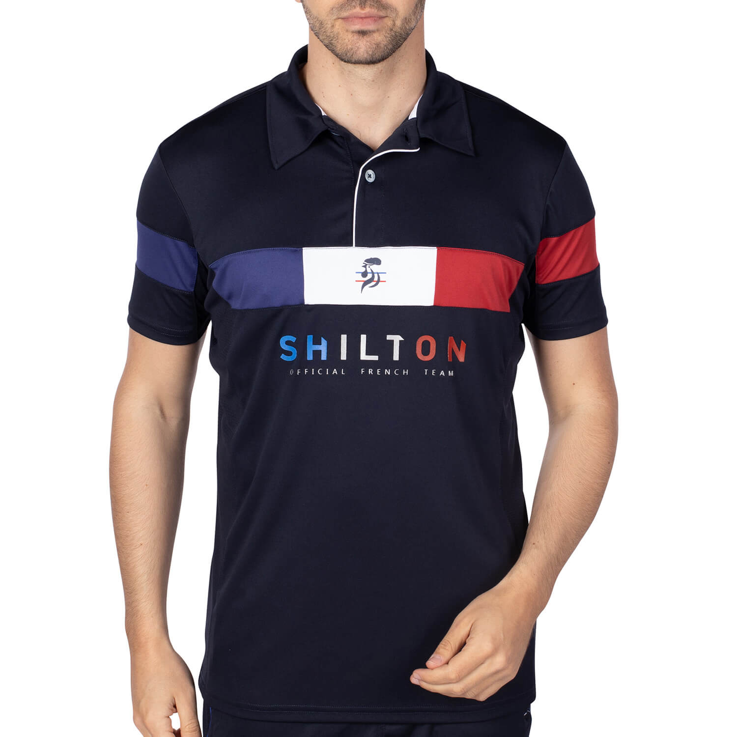 Navy X White unity sport polo shirt - Shilton