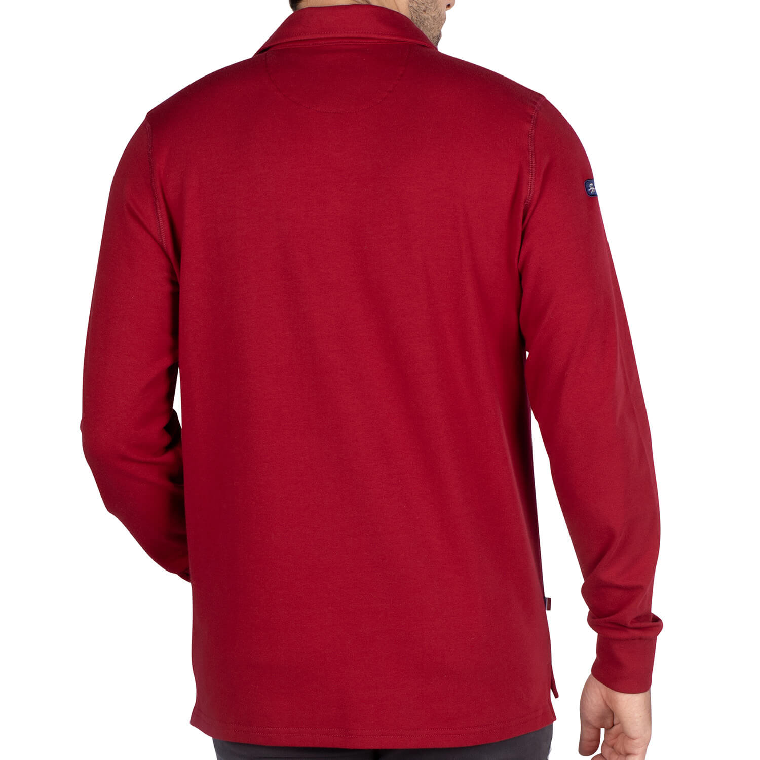 Basic unity rugby polo Red - back view - Shilton