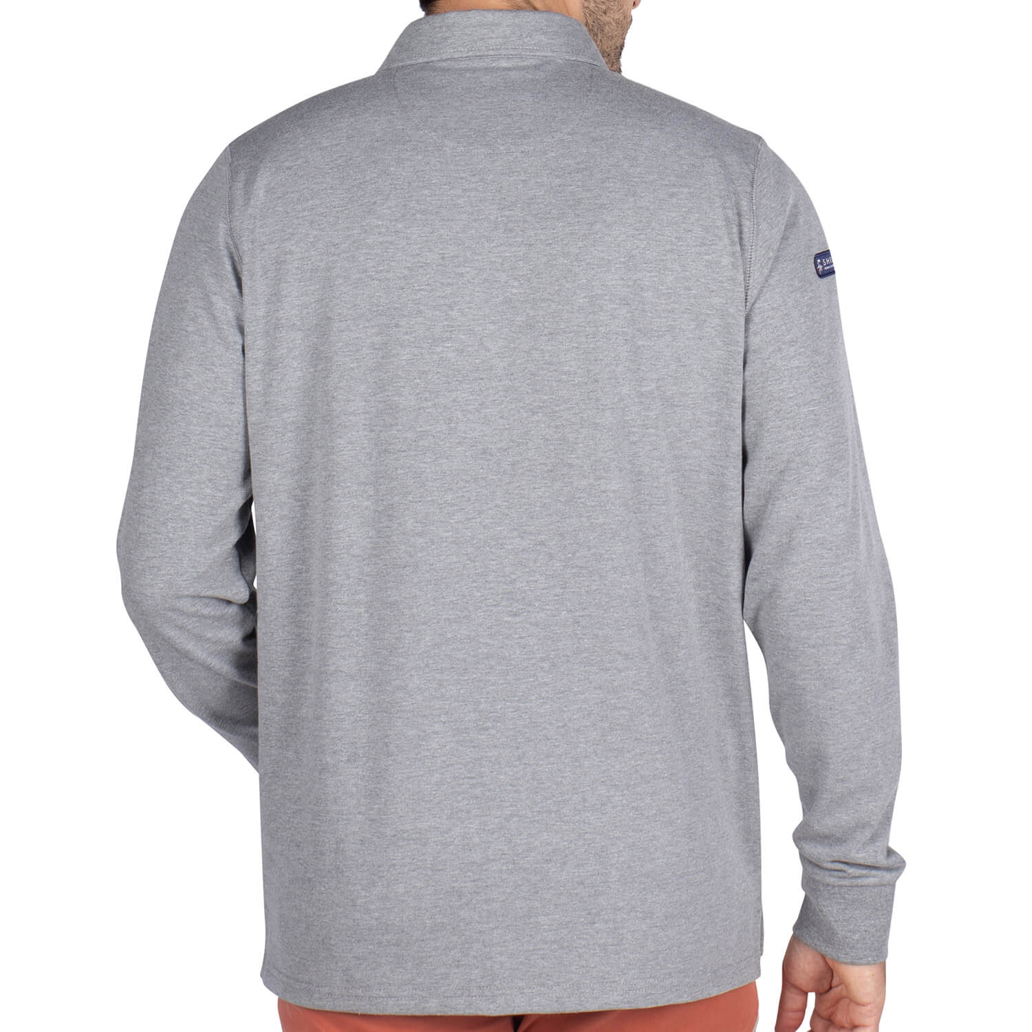Rugby polo basic unity Grey - back view - Shilton