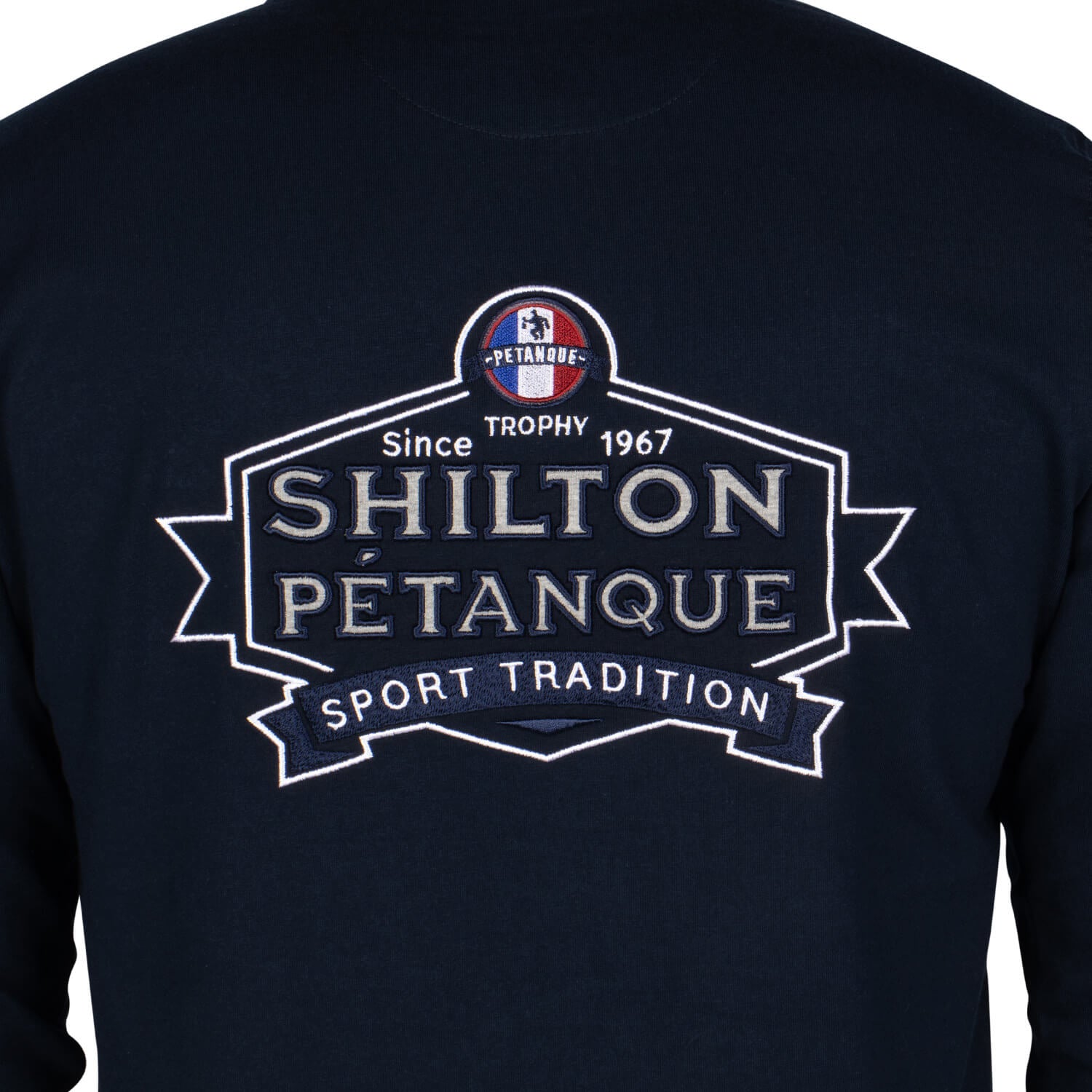 Polo masters de pétanque Navy - back view - Shilton