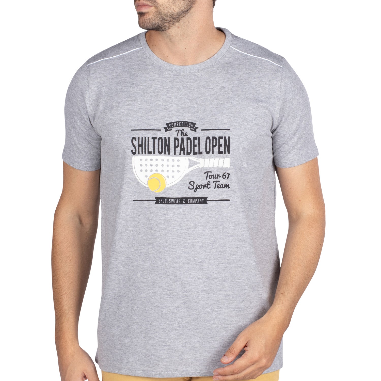 Grey open padel T-shirt - Shilton