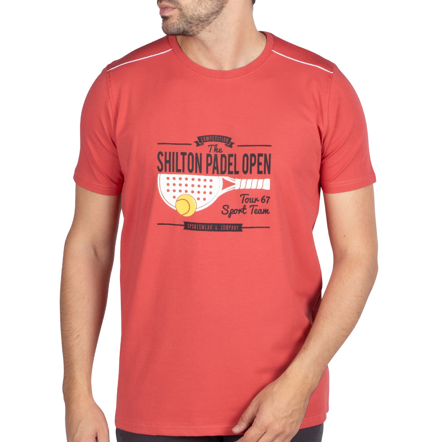 Orange open padel T-shirt - Shilton