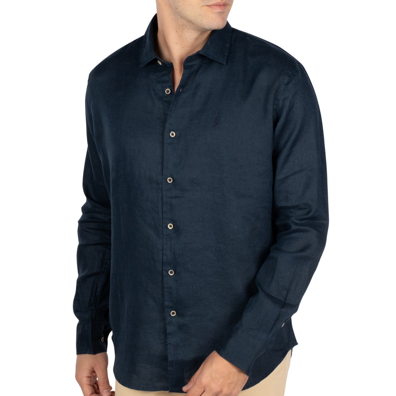 Basic Navy linen shirt - Shilton