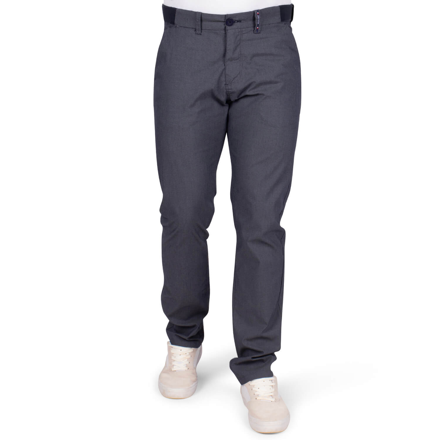 Patch chambray pants
