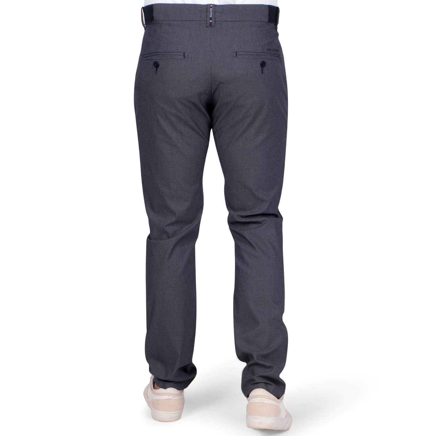 Patch chambray pants