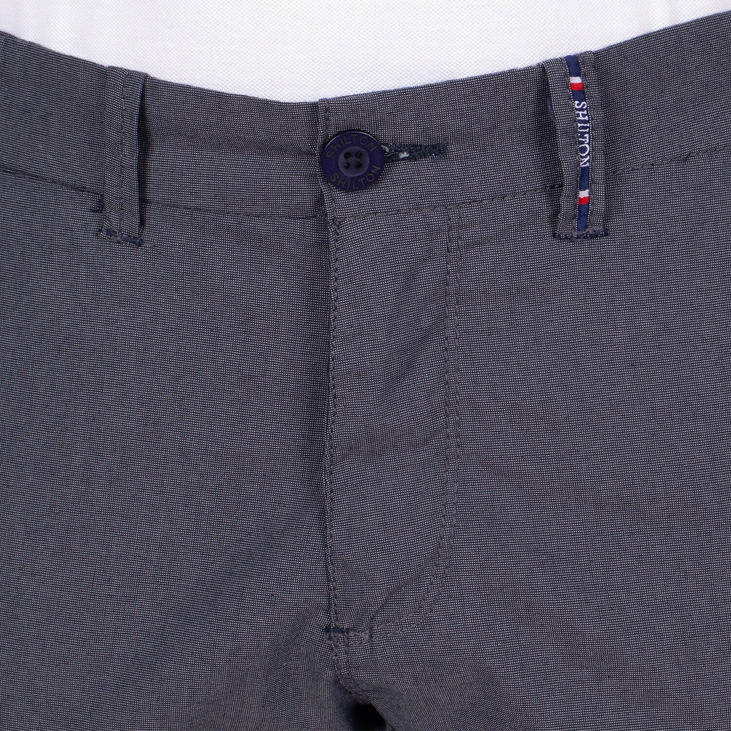 Patch chambray pants