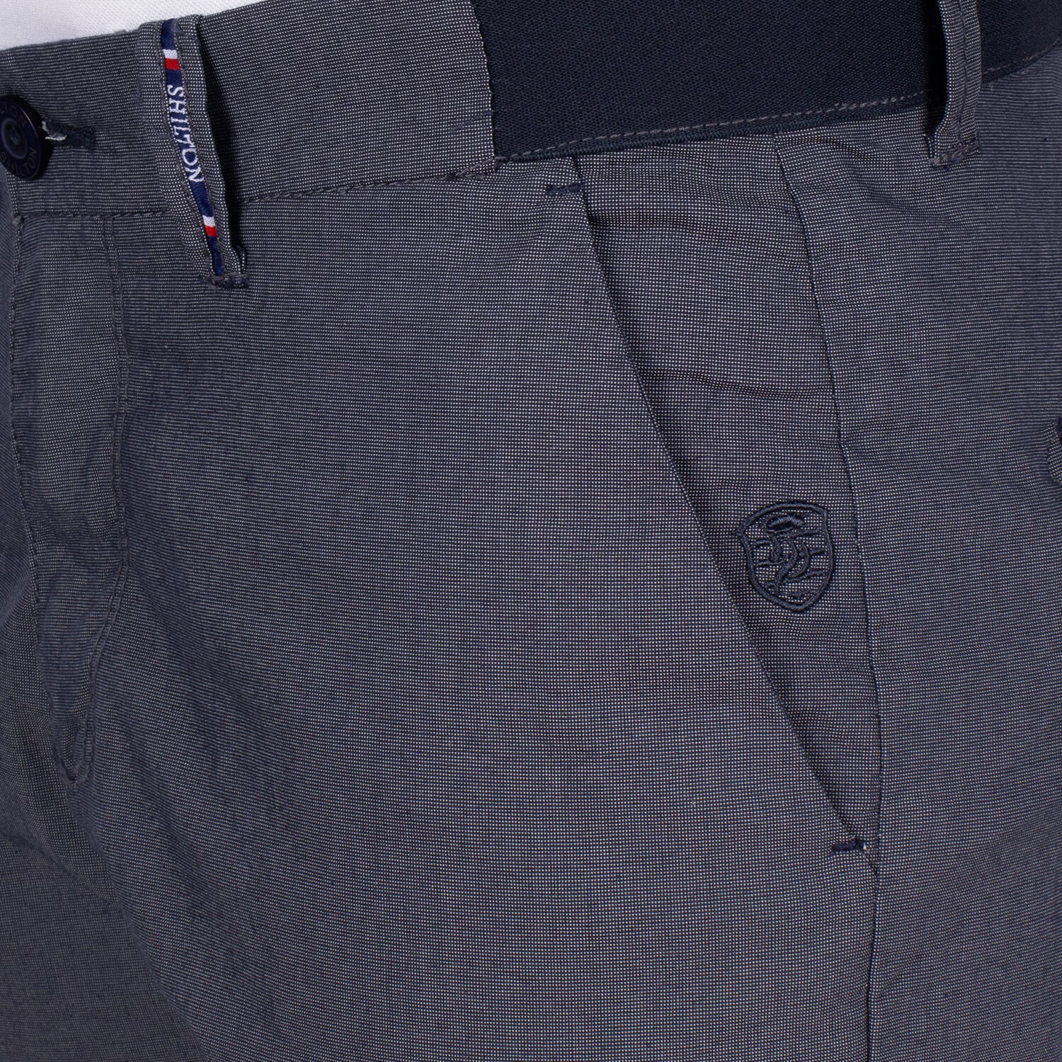 Patch chambray pants