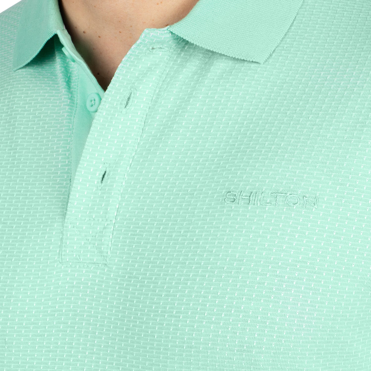 Pastel jacquard polo shirt