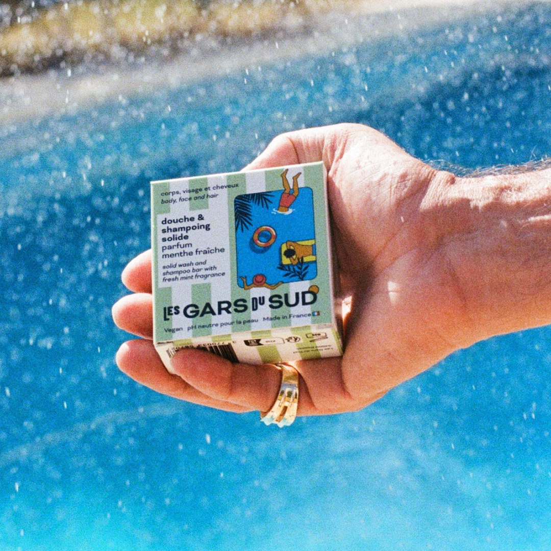 Mint solid soap made in France