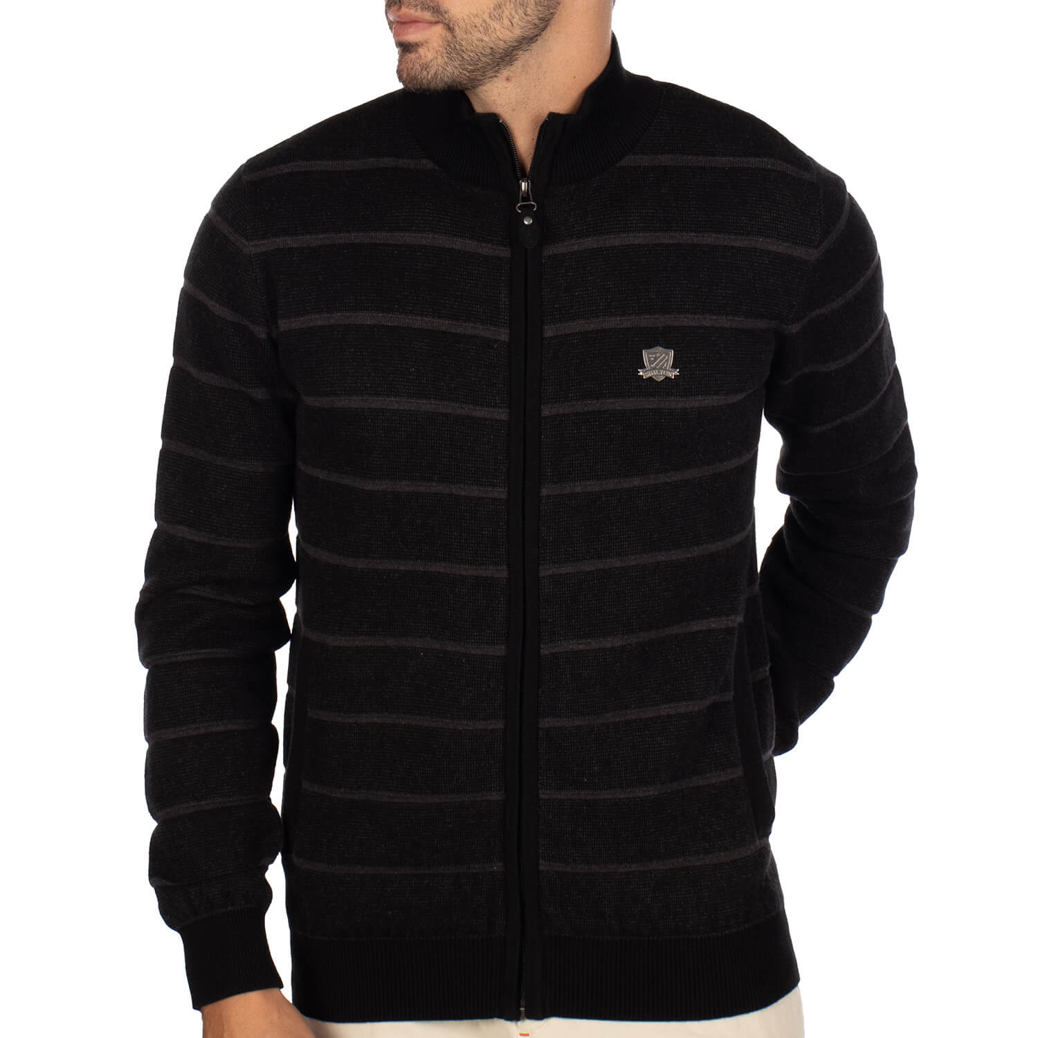 Black striped city vest - Shilton