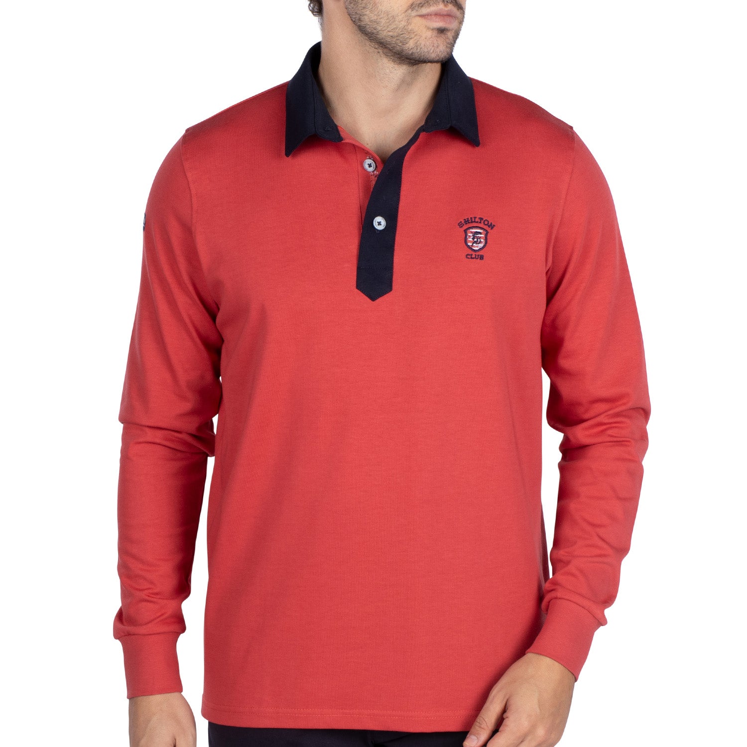 Basic floral polo shirt Orange - Shilton