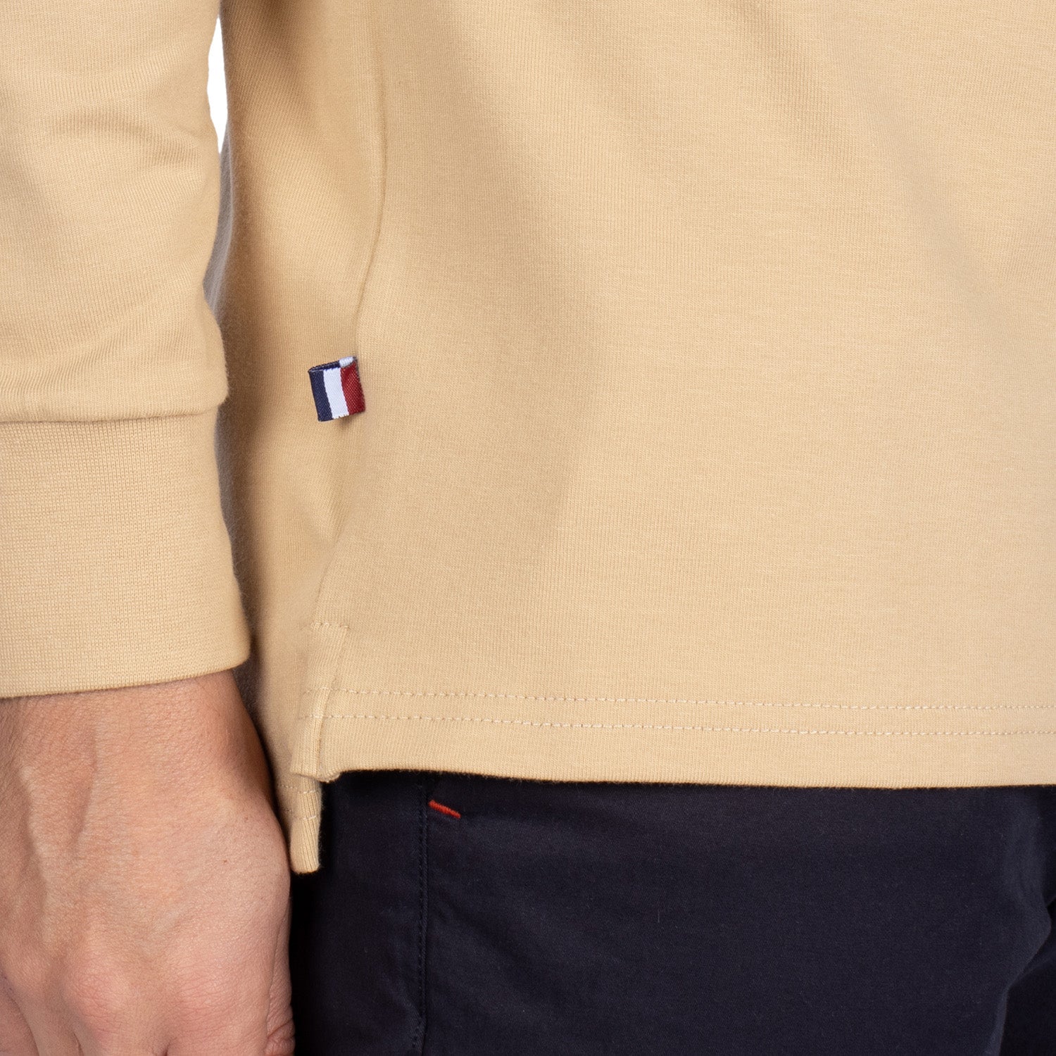 Basic relief polo shirt