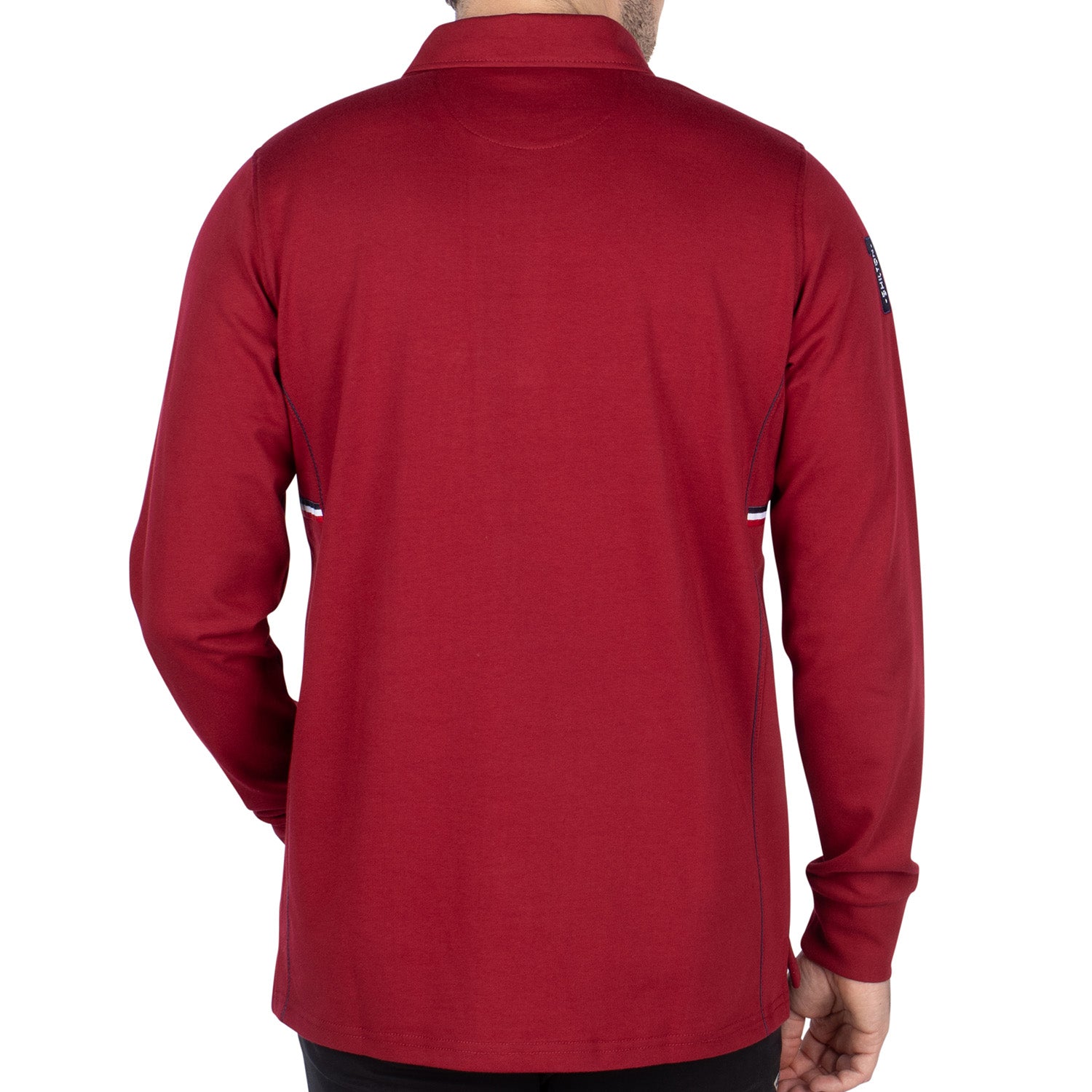 French legend rugby polo shirt Red - back view - Shilton