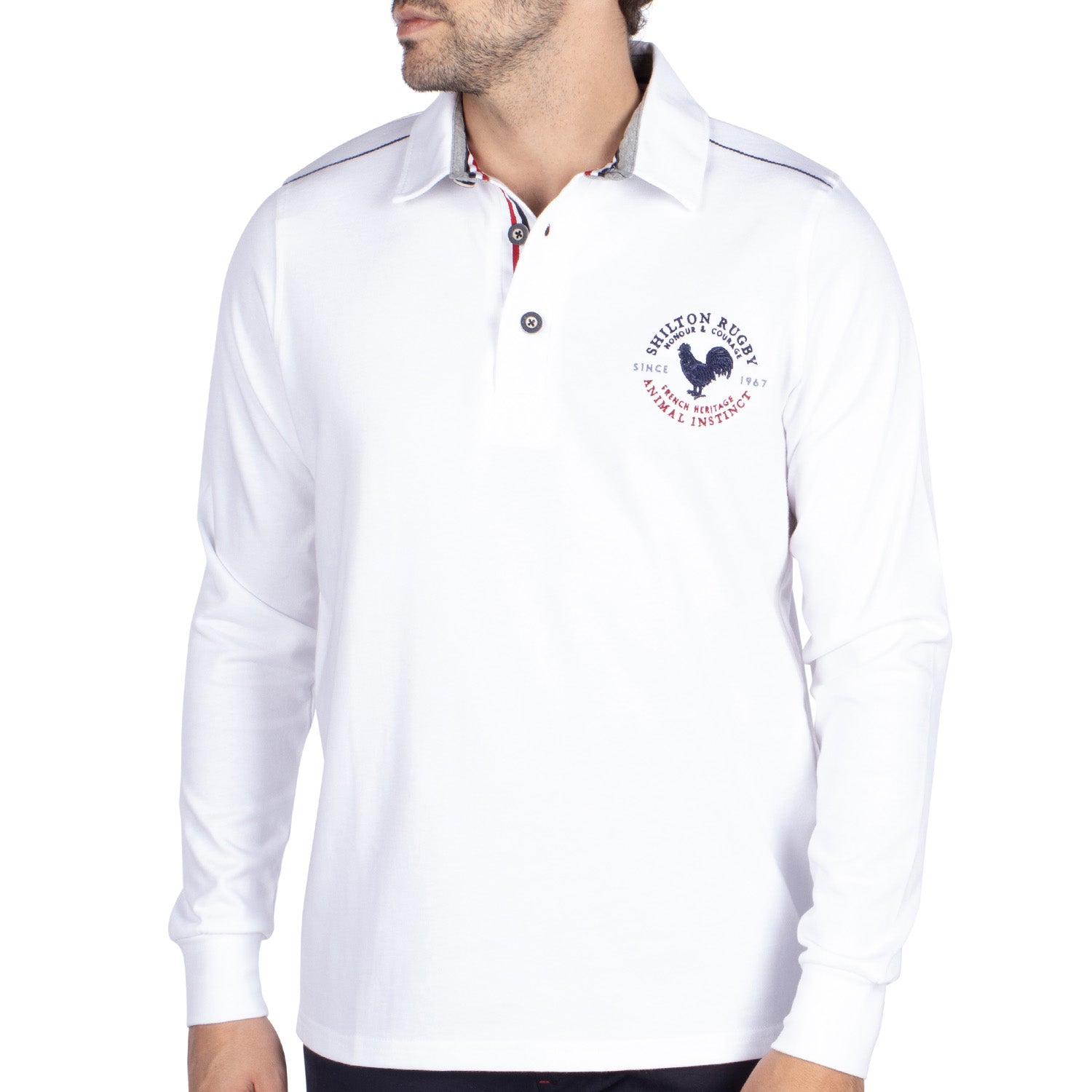 Heritage rugby polo shirt White - Shilton