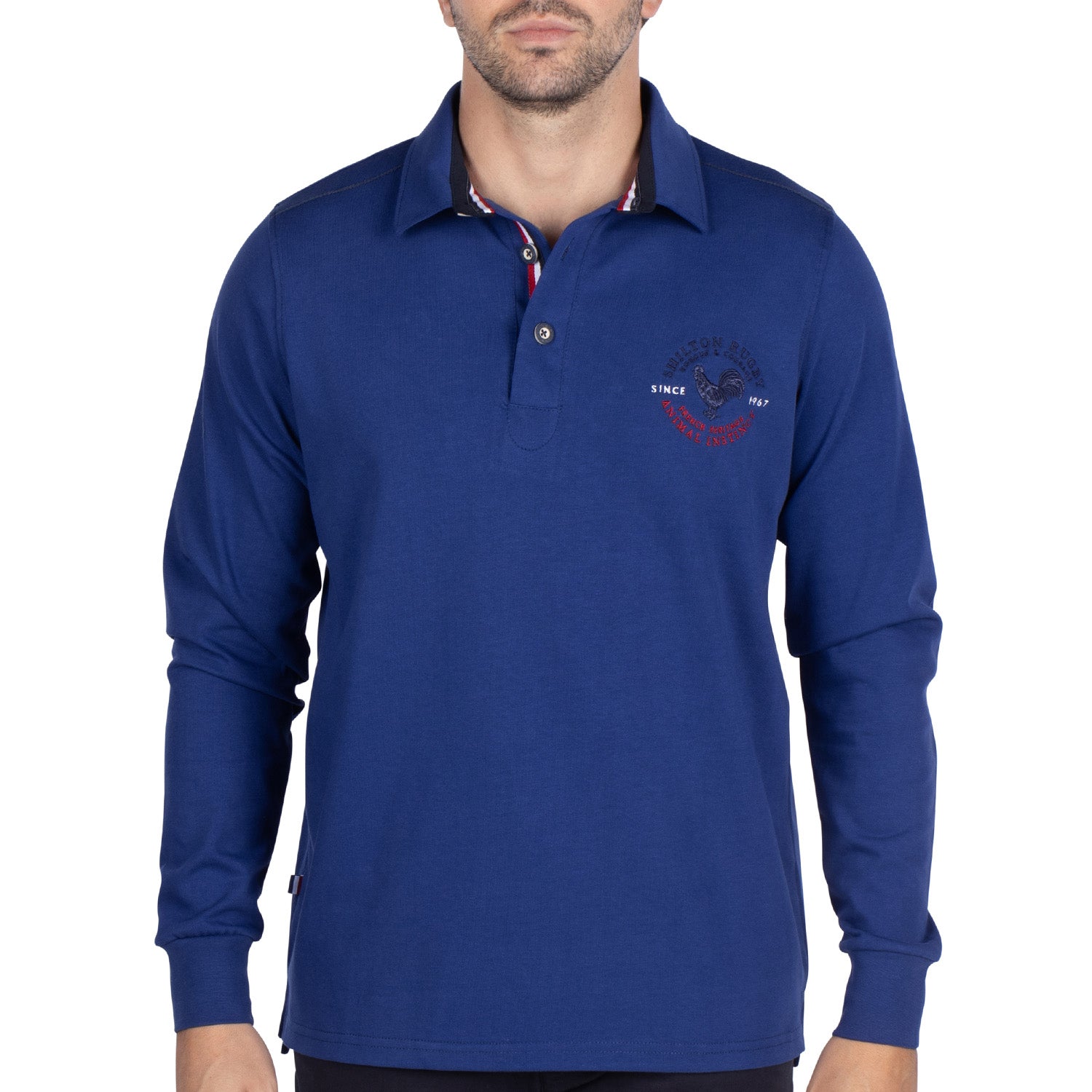 Heritage blue rugby polo shirt - Shilton