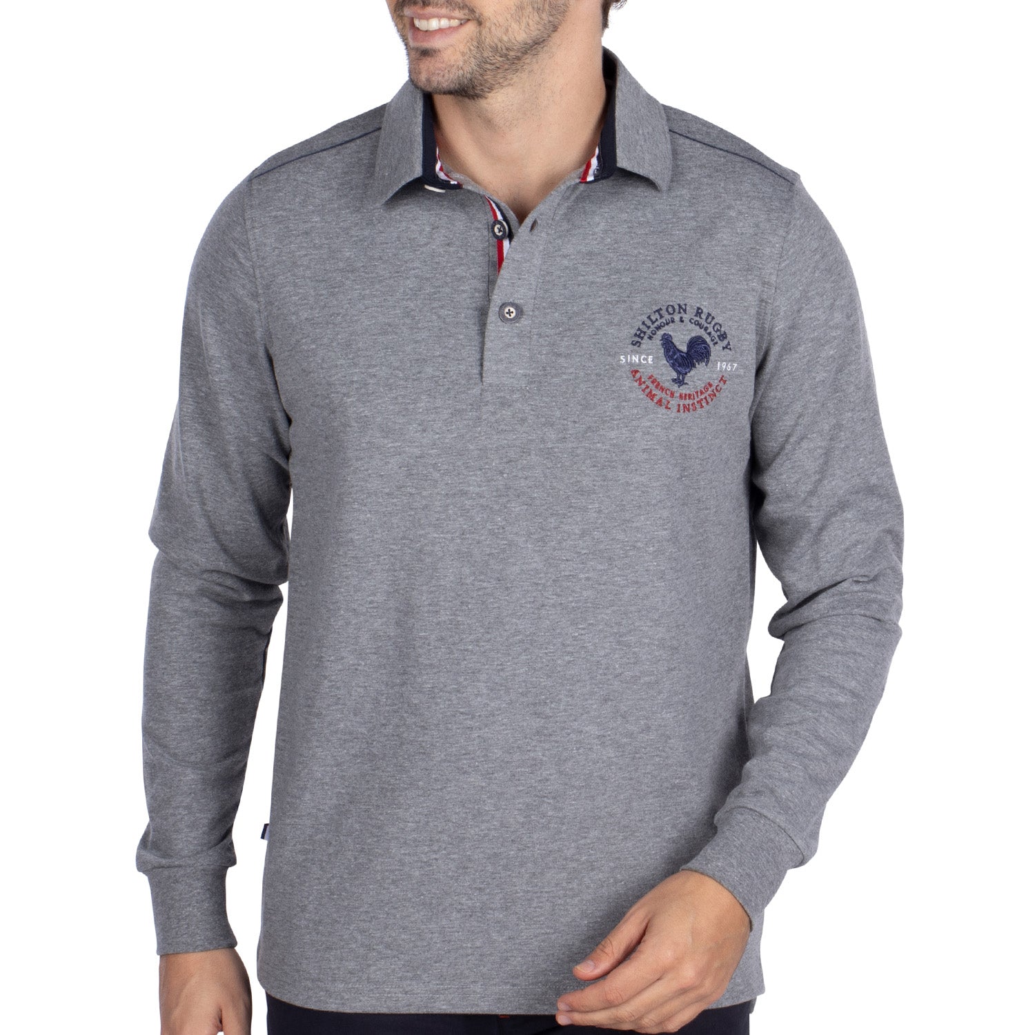 Heritage rugby polo Grey - Shilton