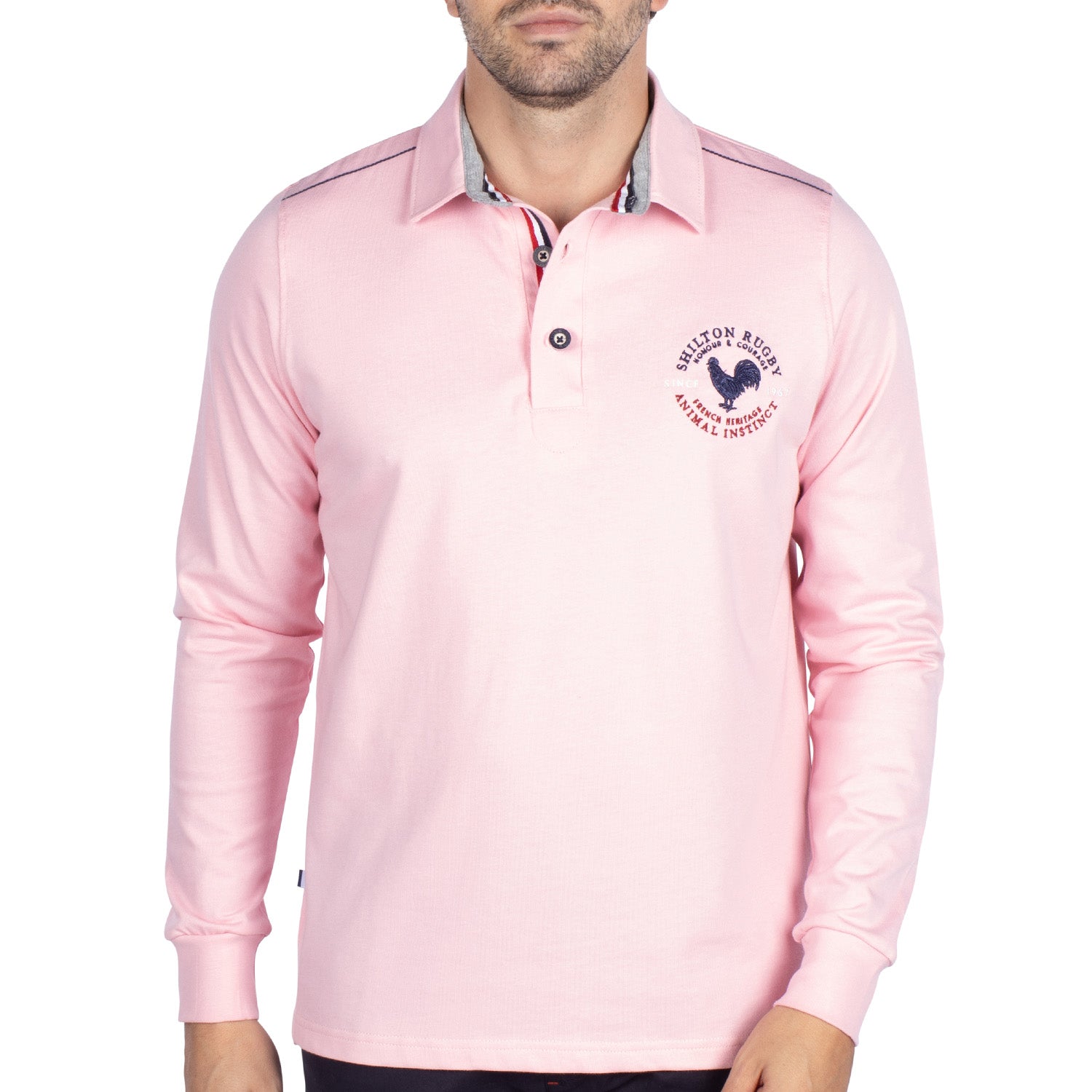 Pink heritage rugby polo shirt - Shilton
