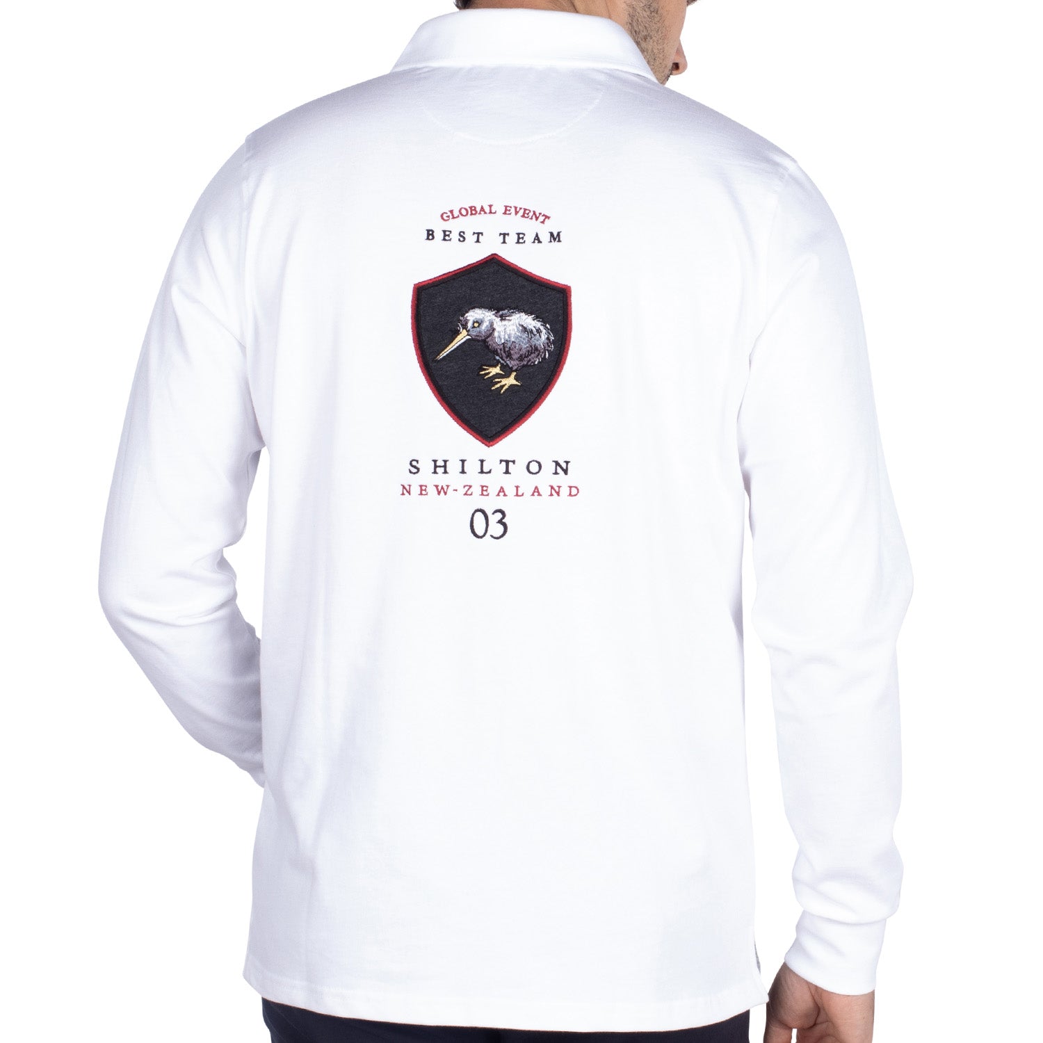 Polo New Zealand 03 White - back view - Shilton