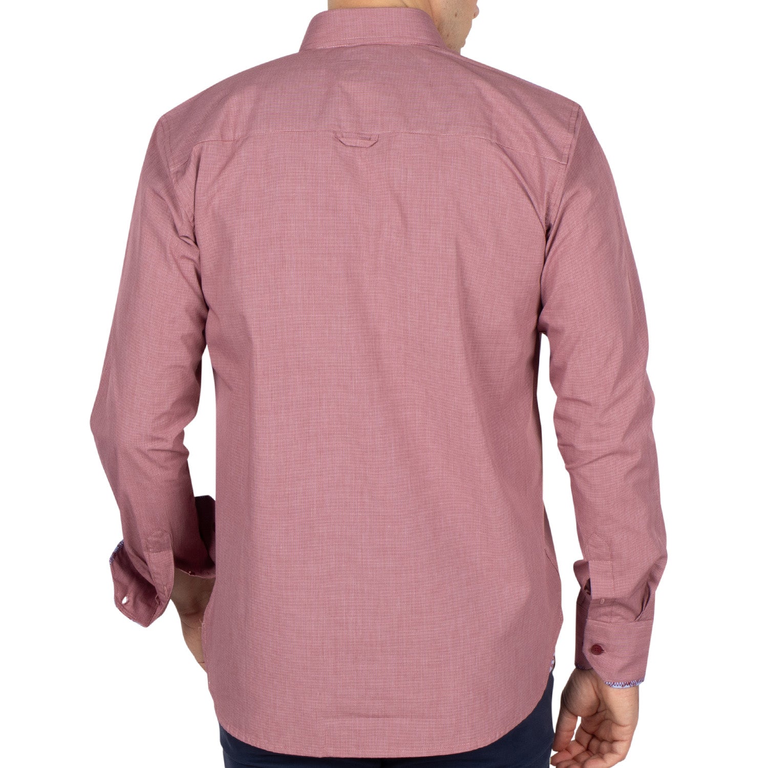 Red gingham shirt - back view - Shilton