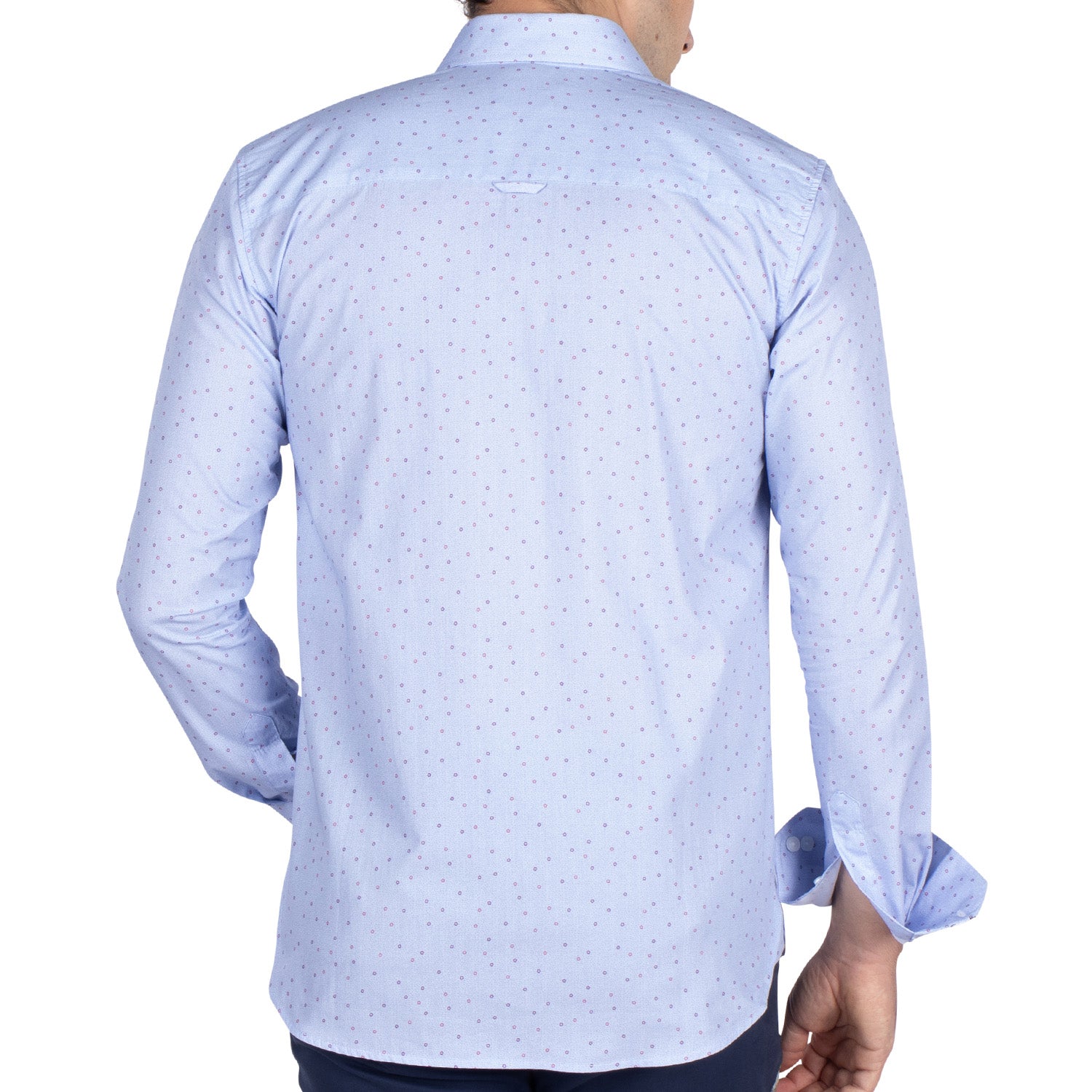 Ciel fancy polka dot shirt - back view - Shilton