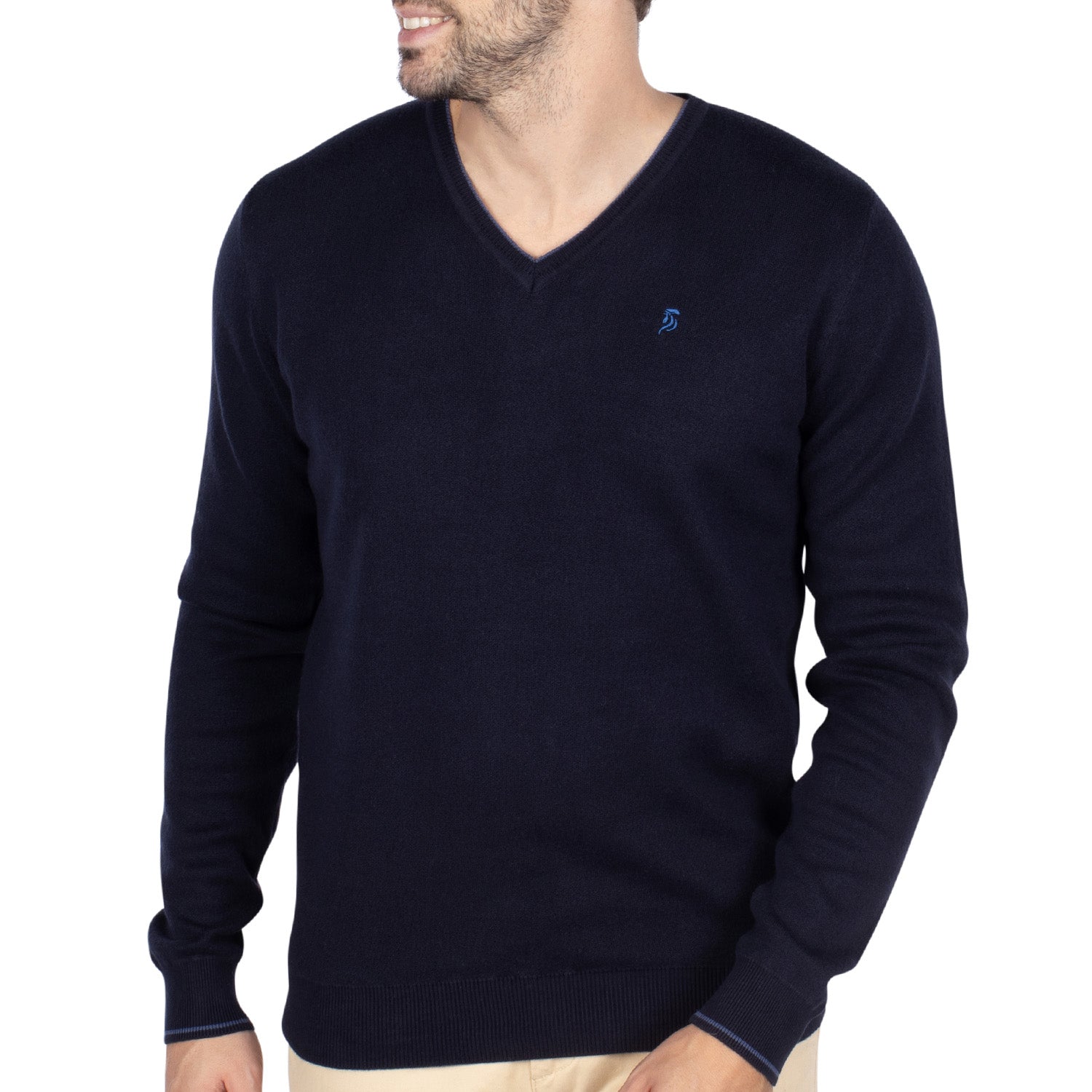 City Navy v-neck sweater - Shilton