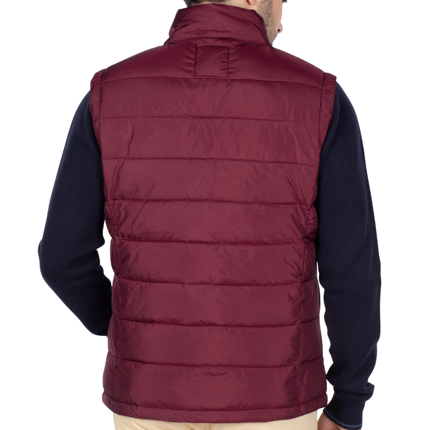 Bordeaux Sleeveless Down Jacket - back view - Shilton