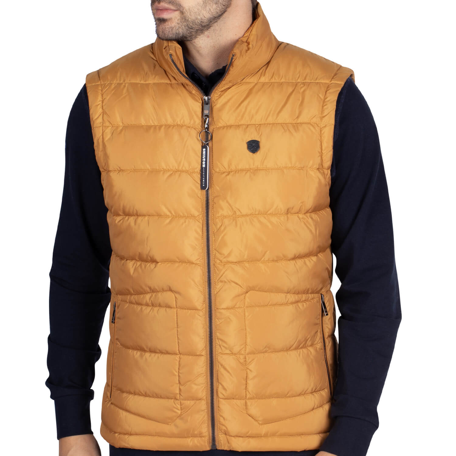 Beige sleeveless down jacket - Shilton
