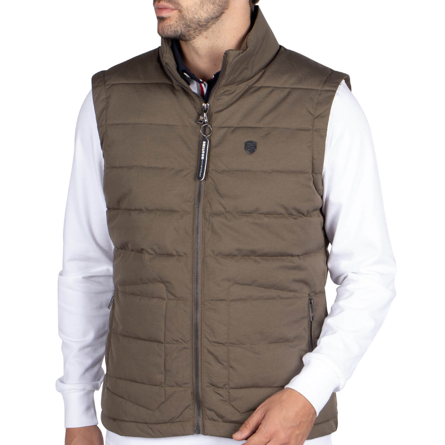 City Khaki Sleeveless Down Jacket - Shilton