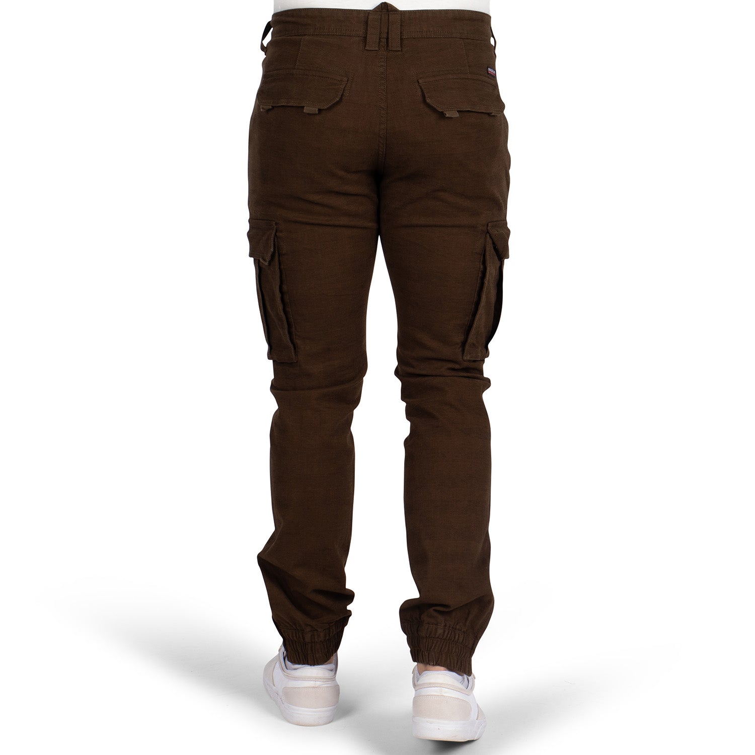 British Brown Cargo Pants - back view - Shilton