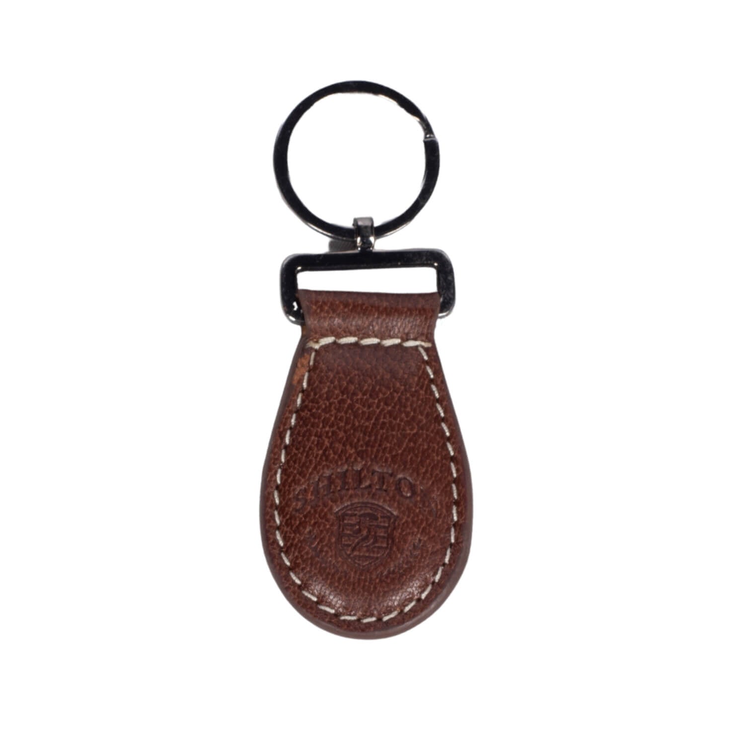 Brown leather key ring - Shilton