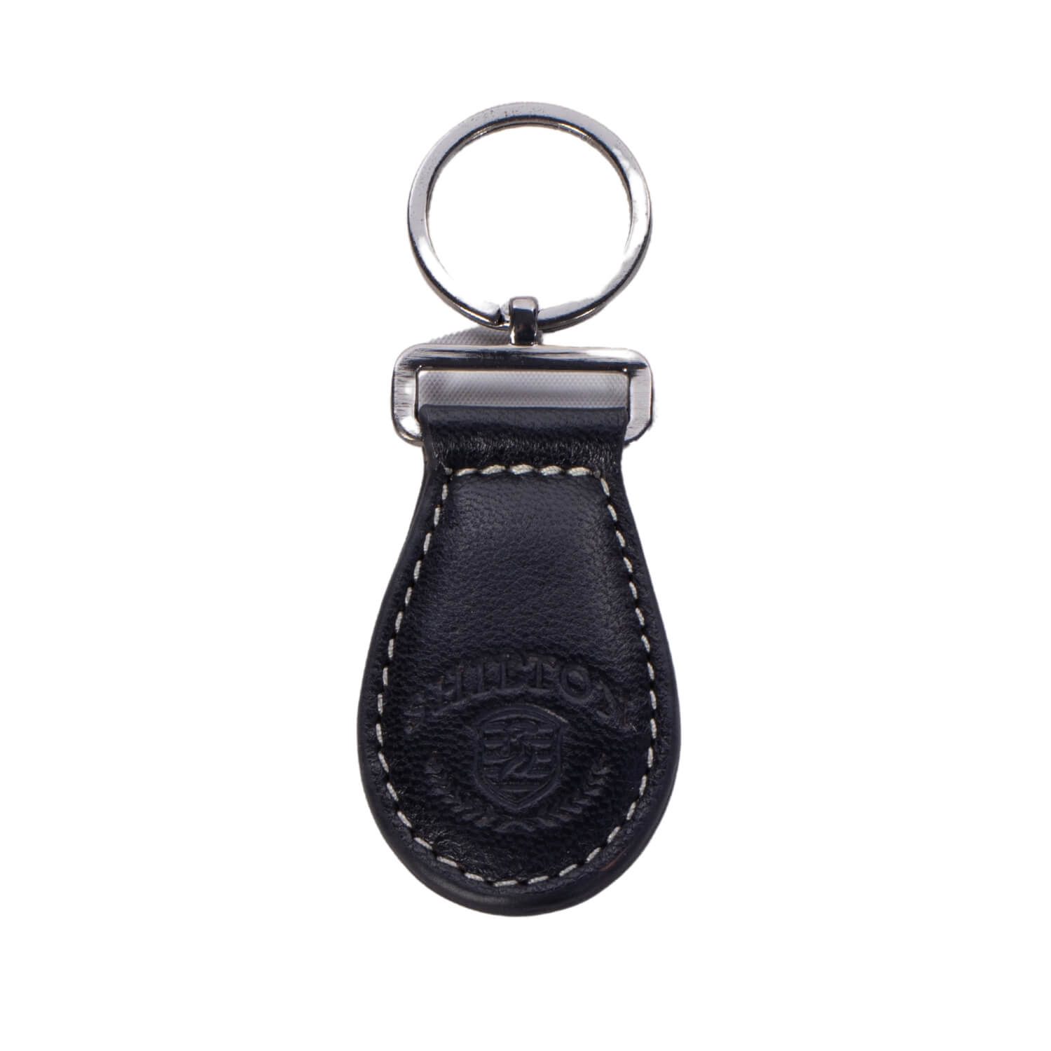 Black leather key ring - Shilton