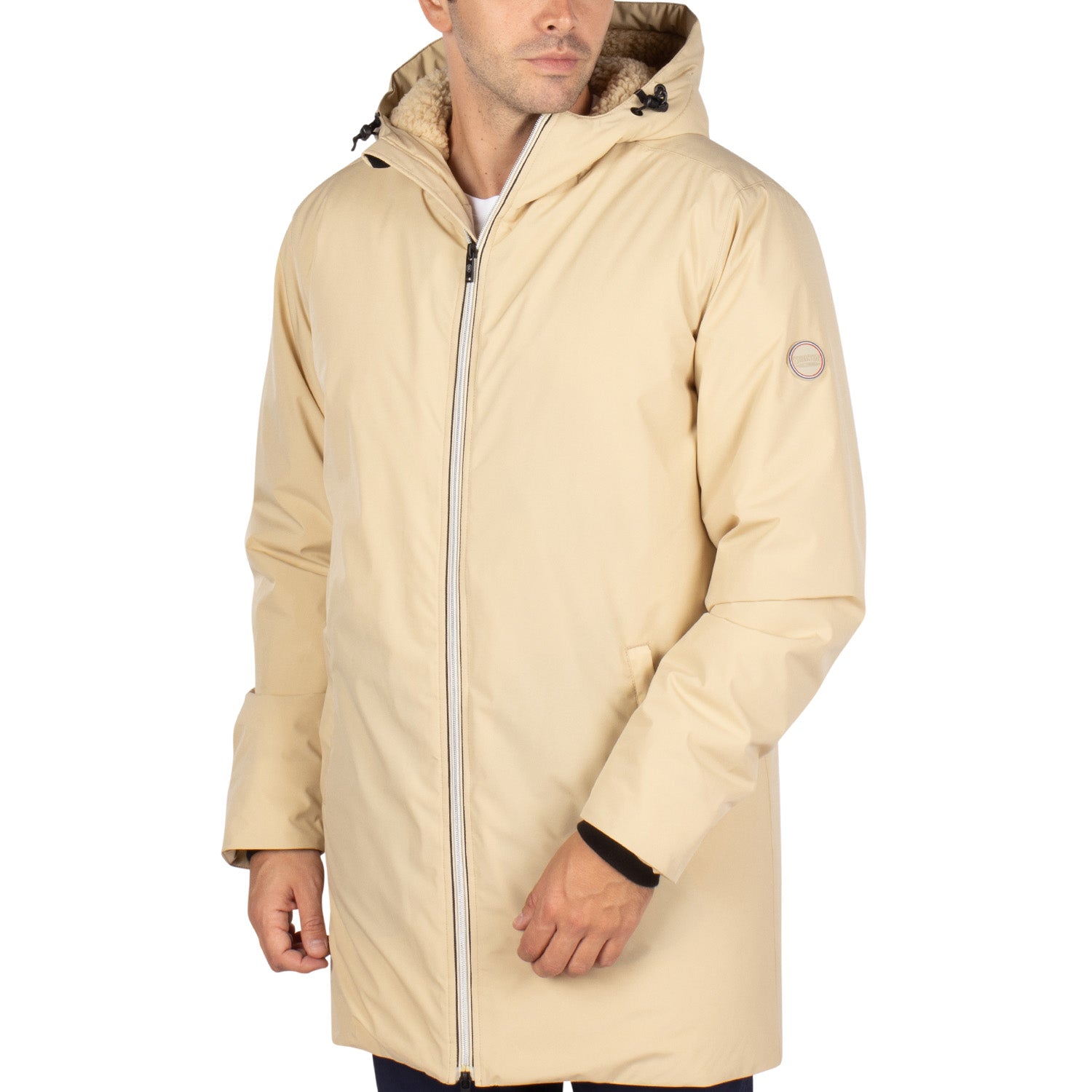Rain hooded parka
