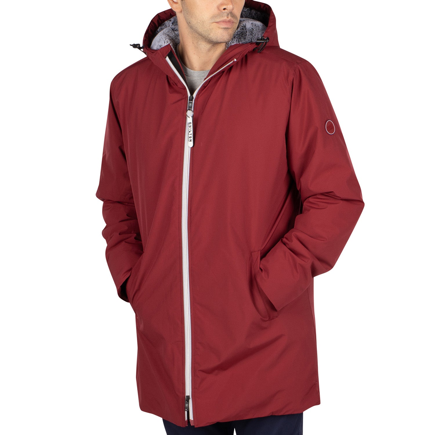 Rain hooded parka