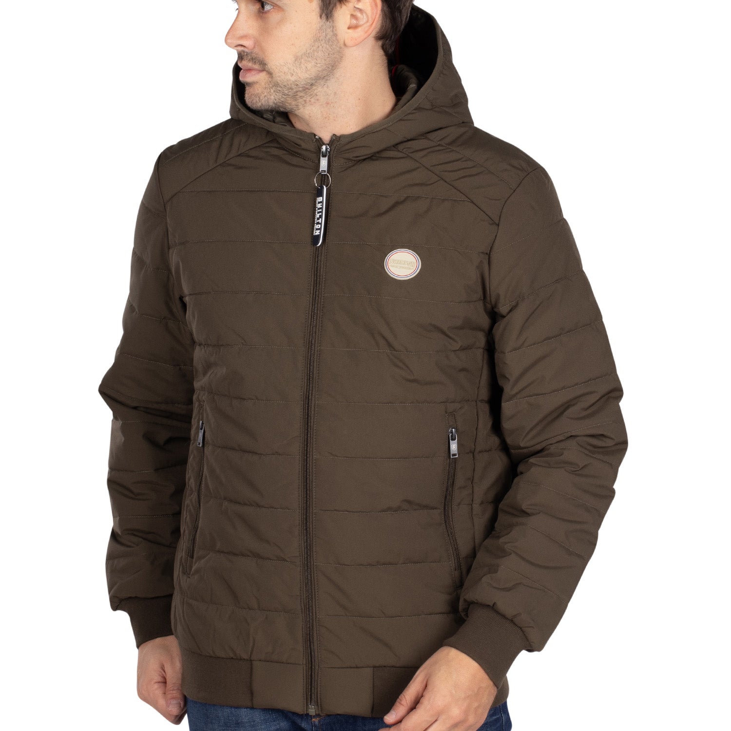Hooded down jacket