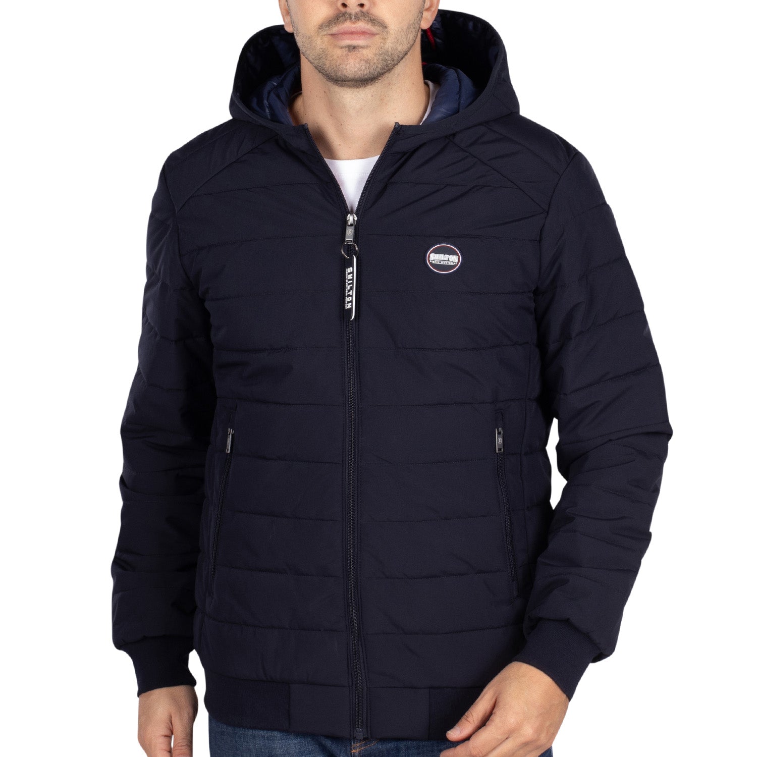 Hooded down jacket