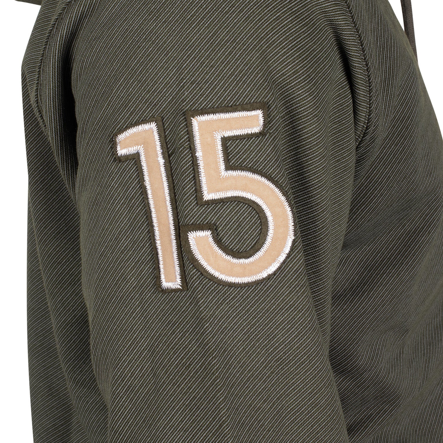 Hooded vest with crest