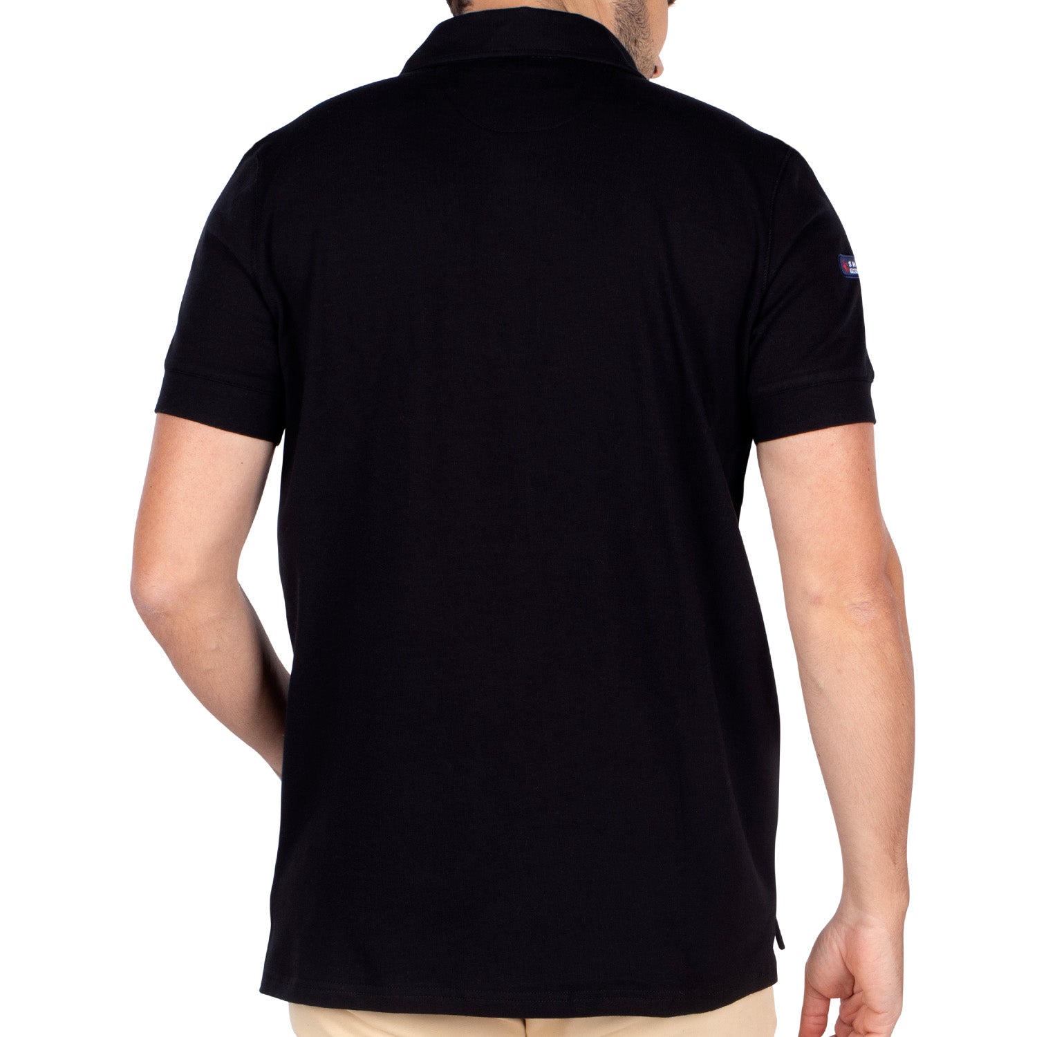 Polo unity club Black - back view - Shilton