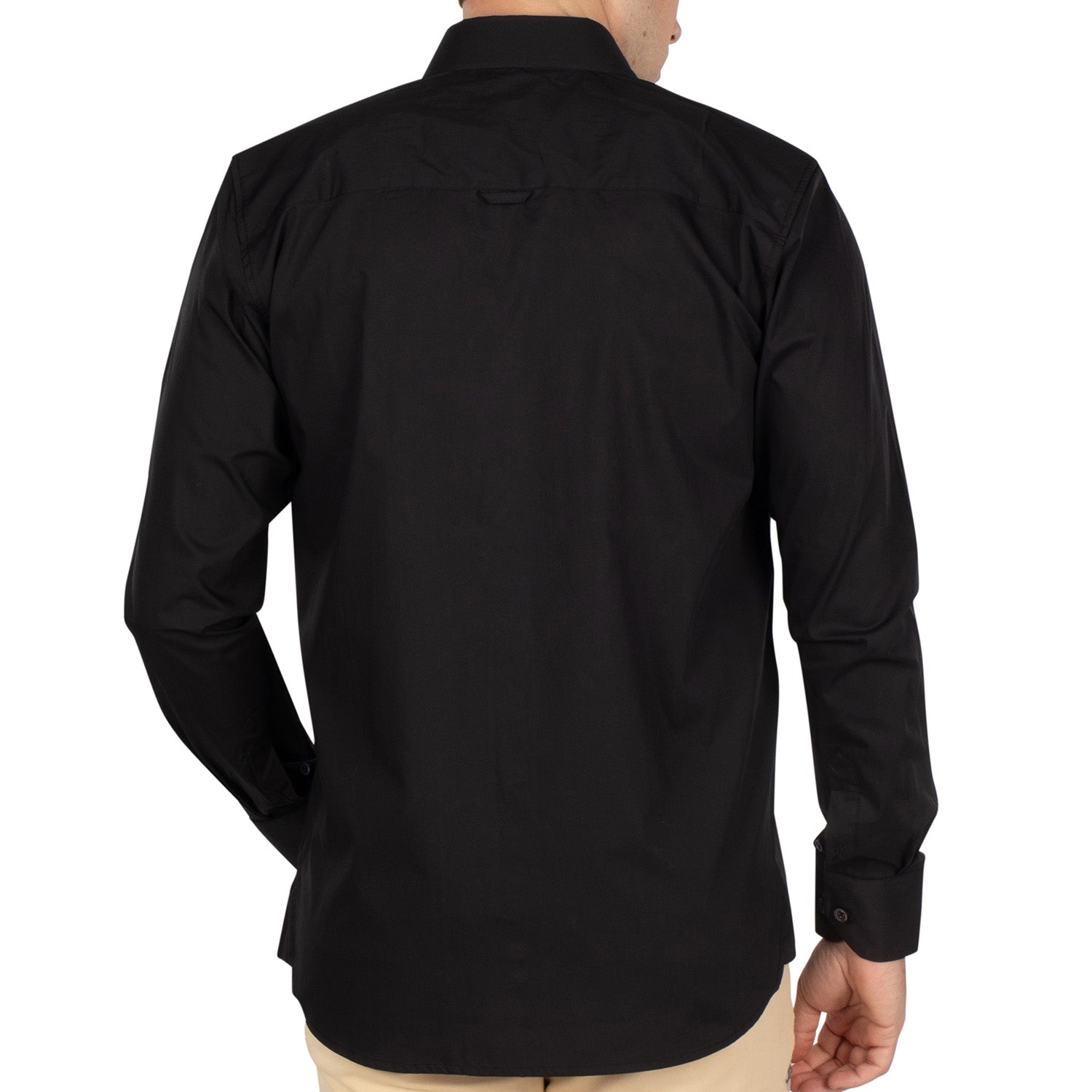 Plain black shirt - back view - Shilton