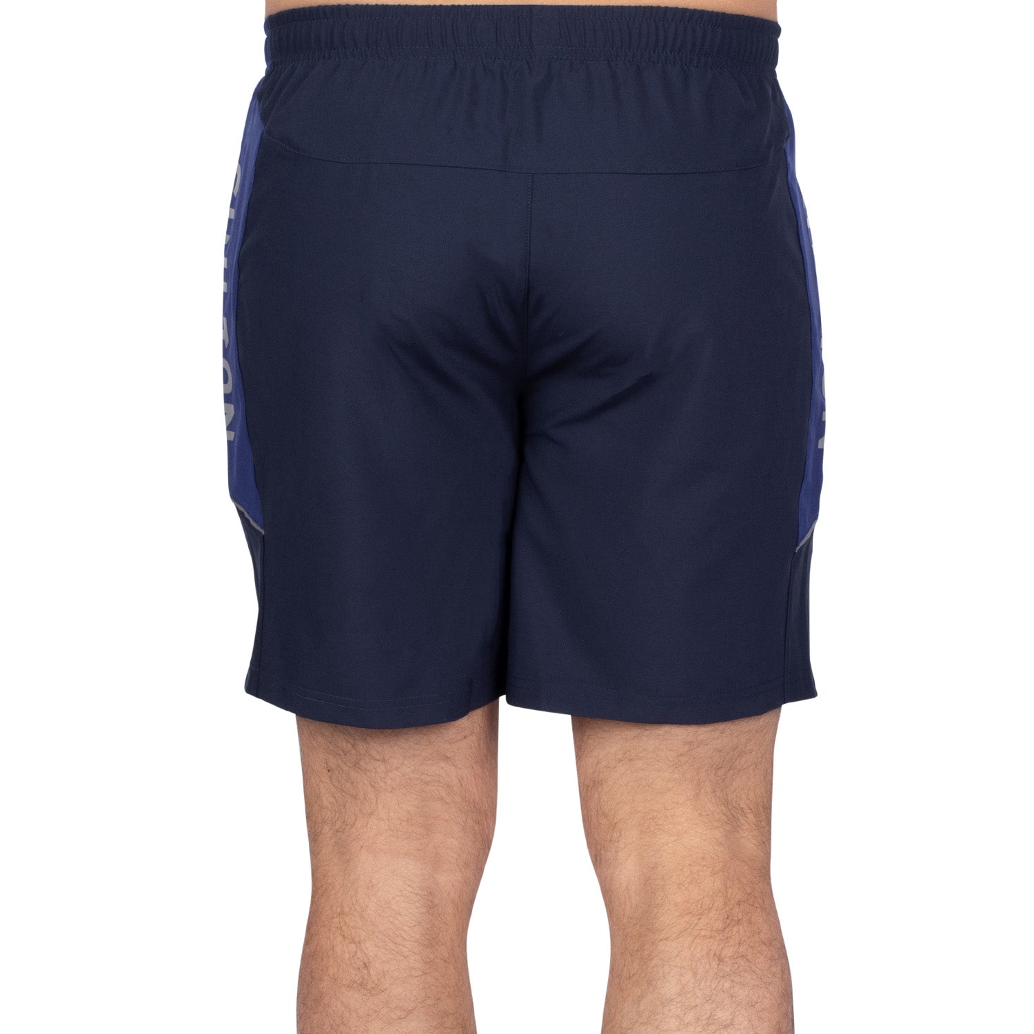 Navy X Indigo two-tone sport shorts - back view - Shilton