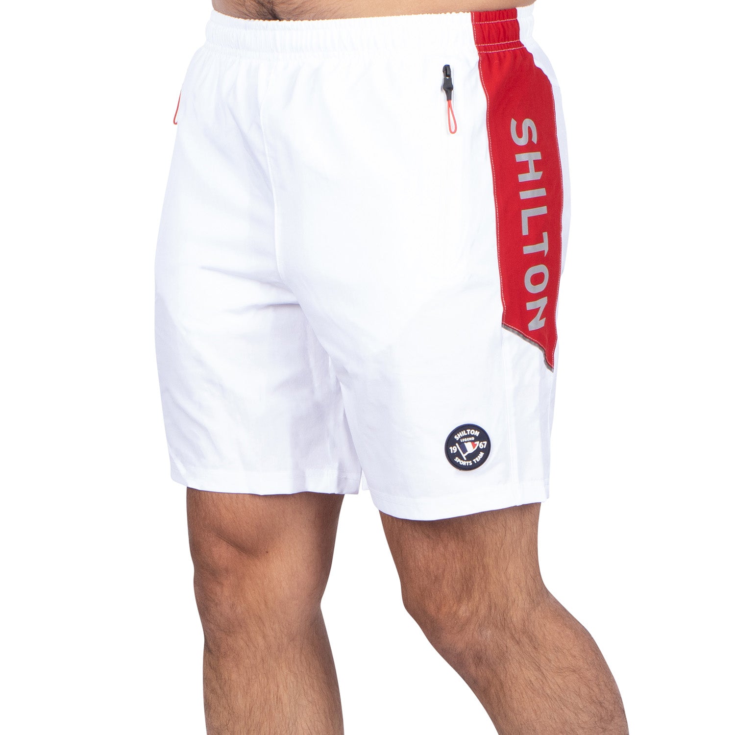 White tricolor sports shorts - Shilton
